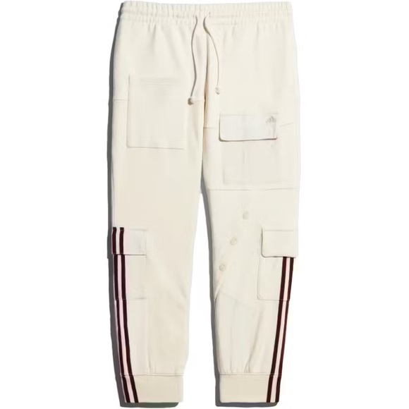 Adidas x Ivy Park - Drop 1 | Cargo Sweatpants, Ecru Tint/Maroon (RARE) - Picture 2 of 16